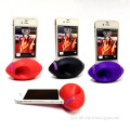 rugby shaped silicone portable phone speaker for mobile phone